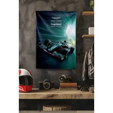 Vagonik F1 Temalı Aston Martin Duvar Örtüsü Halısı Tapestry Formula 1