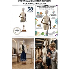 Manken İstanbul 38 Beden Hem Prova - Hem Ürün Sergileme/fotoğraf Çekimi Için Iğne Batan Kollu Kafalı Terzi Mankeni