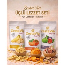 ZestaVia Freeze Dried 3'lü Çıtır Lezzet! Dondurularak Kurutulmuş Çıtır, MUZ(20G)–CENNET HURMASI(20G), İNCIR(20G)