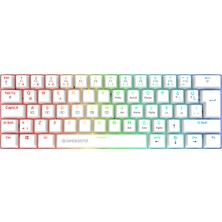 Gamebooster Syma Rgb Blue 60M Switch Kablolu Beyaz Mekanik Gaming Klavye