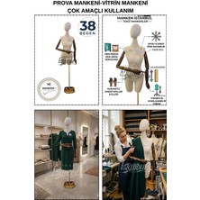 Manken İstanbul 38 Beden Hem Prova - Hem Ürün Sergileme/fotoğraf Çekimi Için Iğne Batan Kollu Kafalı Terzi Mankeni