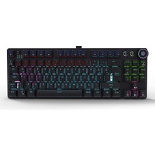 Gamebooster Ryba Rainbow Red 60M Switch Triple Mode Siyah Mekanik Gaming Klavye