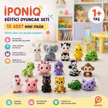 Zisayt Organik Hareketli Hayvan Figür Seti 15 Adet | Eğitici Oyuncak | Ince Motor Geliştirici | 3-7 cm Karışık