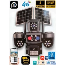 Besta 4g Çift Solar Aov E-Sim Özellikli 4 Kameralı Kablosuz Güvenlik Kamerası BS-220GS