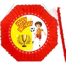 Sarı Kırmızı Futbol Temalı Taraftar Pinyata