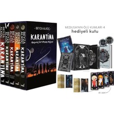 İndigo Kitap Karantina Serisi Seti-5 Kitap Takım- Ciltli Kutulu ve Medusa'nın Ölü Kumları 4 Hediyeli Kutu Tek Kitap