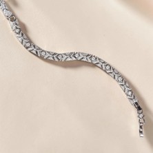 Nur Silver Modern Royal Çelik Bileklik - NUR-BL92492