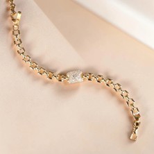 Nur Silver Stella Center Shine Bileklik - NUR-BL92509