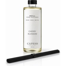 Capeso Cherry Blossom  Japon Kiraz Çiçeği 250 ml Çubuklu Oda Kokusu Yedek Şişe (Refill) – 5 Adet Çubuk Seti Dahil