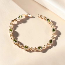 Nur Silver Natural Green Çelik Bileklik - NUR-BL92511