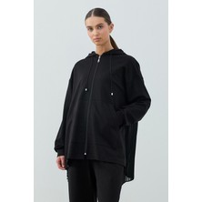 Merwishop Merwish Pilise Şifon Detay Ceket Pantolon Takım 1624 Siyah