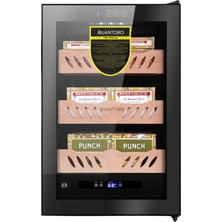Quantoro Qcc-44 Elektronik Nemlendirme & Soğutmalı Siyah Puro Dolabı
