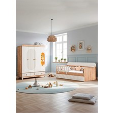 Setay Vizyon Meşe Çocuk Odası, Vizyon Meşe 4 Kapaklı Dolap, Vizyon Yavrulu Karyola