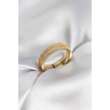 Youday Accessories Gold Renk Minimal Zirkon Taşlı Kadın Yüzük