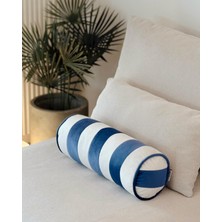 Hestia Home Silindir Yastık Kadife Çizgili