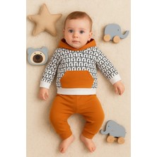 Herşey Trend Herşeytrend Minik Ayıcıklar Desenli 2'li % 100 Pamuk Erkek Bebek Takımı