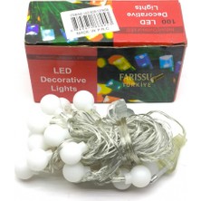 farissu 3 Metre 24 LED Rgb Renkli Top Işık Zinciri – Dekoratif Yılbaşı ve Oda Süsleme