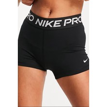 Nike Pro 365 Shorts Tights Black Toparlayıcı 8 cm Biker Tayt Şort Siyah