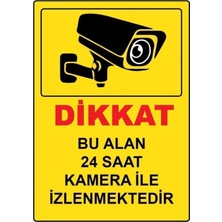 Özgül Reklam Bu Alan Kamera ile Izlenmektedir 16X24 cm Boyut A4 Folyo Baskı