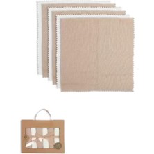 Vera Vtc Colours Kutulu 6lı Penye Mendil 20X20 90161 Ekru Kahve 965874