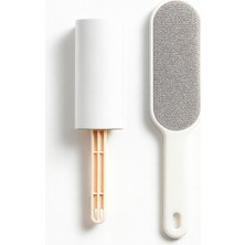 Papağanhane 60 Yapraklı Tüy Toplayıcı Rulo + Çift Yüzeyli Tüy Fırçası | Kedi-Köpek Tüy Temizleme Seti