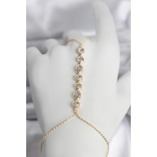 Mercansa Pirinç Gold Renk Sıralı Zirkon Taşlı Kadın Şahmeran