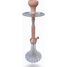 Benko Keyfo Orta Boy Nargile Takımı Paslanmaz Çelik Şık Taşınabilir,tam Boy:48,şişe ÇAP:19CM