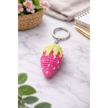 Shopping Area Amigurumi El Örmesi Çilek Anahtarlık