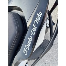 Özgül Reklam El Sueno Del Nino Beyaz Sticker 20CM Motor-Kask-Araba Için