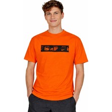 Nike I.s.p.a Graphics Tee Grafik Baskılı Erkek Tişört Turuncu