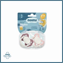 MOOMA Clown & Butterfly Silikon Emzik 2’li No:2 (6–18 Ay) –   Brownish Purple And Baby Pink