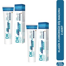 DKDENT Klasik Florürsüz Yetişkin Diş Macunu 75 ml x 2 Adet