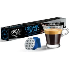 Anisah Coffee Organik Decaf Kafeinsiz Kapsül Kahve | 10'lu | Nespresso Uyumlu | Alüminyum Kapsül