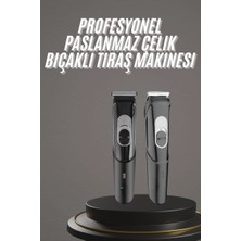 Epilons Pro Şarjlı Saç Sakal Tıraş Makinesi Ense Kesme Makinesi Lazer Öncesi Kısaltma
