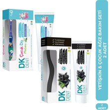 DKDENT Aktif Karbon Diş Macunu (Fırçalı) 75 ml + Çocuk Diş Macunu (Fırçalı) 50 ml
