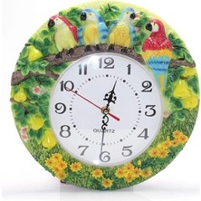 TeknoKapsül Duvara Asmalı Papağanlı Polyester Saat ALK1537