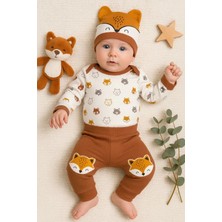 Herşey Trend Herşeytrend Little Fox Desenli 3'lü % 100 Pamuklu Erkek Takım