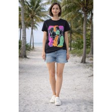 Alexander Gardi Alexandergardı Baskılı Bisiklet Yaka Kadın T-Shirt