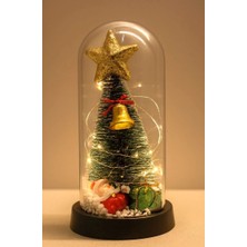 TeknoKapsül Yılbaşı Temalı Işıklı Dekoratif Cam Fanus ALK5078