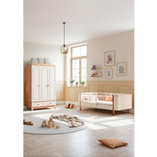 Setay Deniz Meşe Çocuk Odası, Deniz Meşe 3 Kapaklı Dolap, Perla Karyola