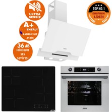 Ferre ve Afm Tech Markalı /melodi  Elektrikli Vitro. Sessiz Ankastre Set (D064-SA + V6-04 + FM7701)