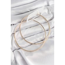 Youday Accessories Pirinç Halka Model Gold Renk Kadın Küpe