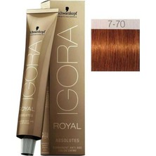 Schwarzkopf Igora Royal Absolutes Saç Boyası 7-70 Kumral-Doğal Bakır 60 ml