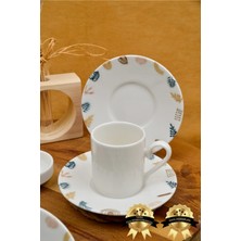 Başak 12 Parça 6 Kişilik Porselen Kahve Fincan Takımı