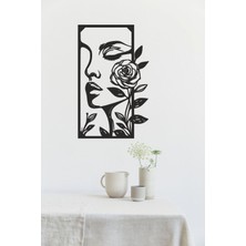 Melbay Lazer Duvar Dekorasyon Ürünleri Bayan Gül Mdf Ahşap Tablo Duvar Dekoru