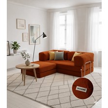 MONAMI Dechome Yeny Fitilli Kadife | Köşe Koltuk | 200X200 Köşe Takımı | Modüler Köşe Takımı | Yataklı L Koltuk | Fitilli Kadife |  Kılıflar Yıkanabilir