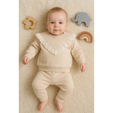 Herşey Trend Herşeytrend Fisto Detaylı Pamuklu 2'li Kız Bebek Takımı