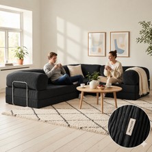 MONAMI Dechome 300X200 Teddy Serisi Köşe Kapali| Uzanma Modüler Koltuk | Yıkanabilir Corduroy Kumaş | Çok Fonksiyonlu Yer Yatağıyeny Fitilli