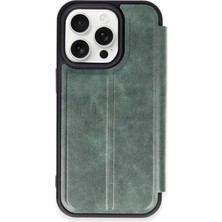 TeknoKapsül Iphone 15 Kılıf Flip Cover - Koyu Yeşil