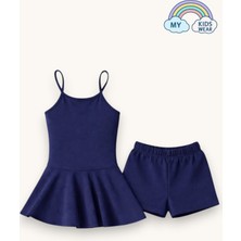 My Kids Wear Kız Çocuk Garson Mayo Elbiseli Şortlu 2’li Takım 12741